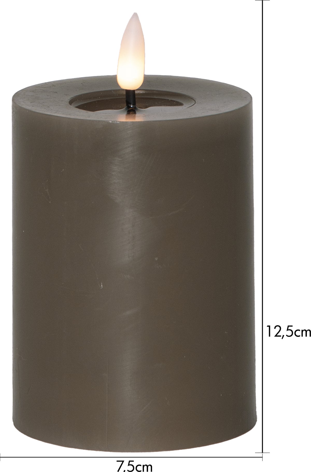LED Blockljus Flamme Flow Mullvad 7,5x12,5 cm