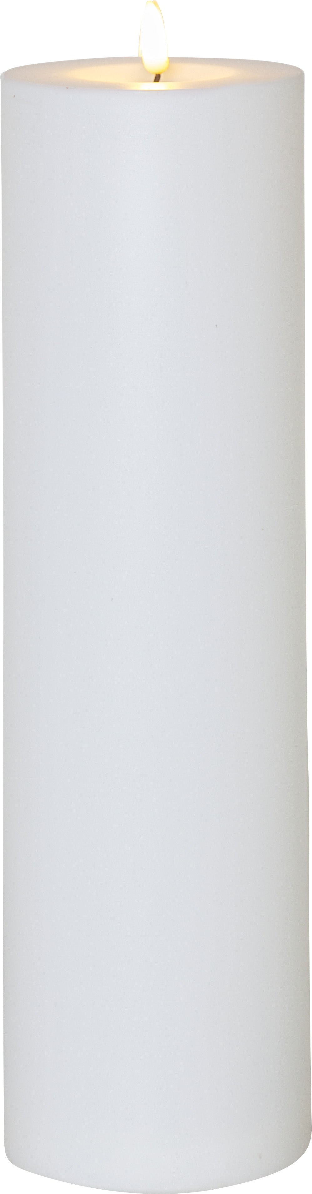 LED Ljus Flamme Rak Vit 10x37,5 cm