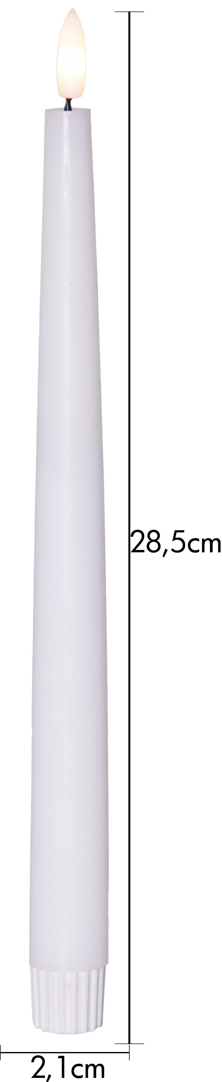 LED Antikljus 2-pack Flamme Slim Vit 28,5 cm