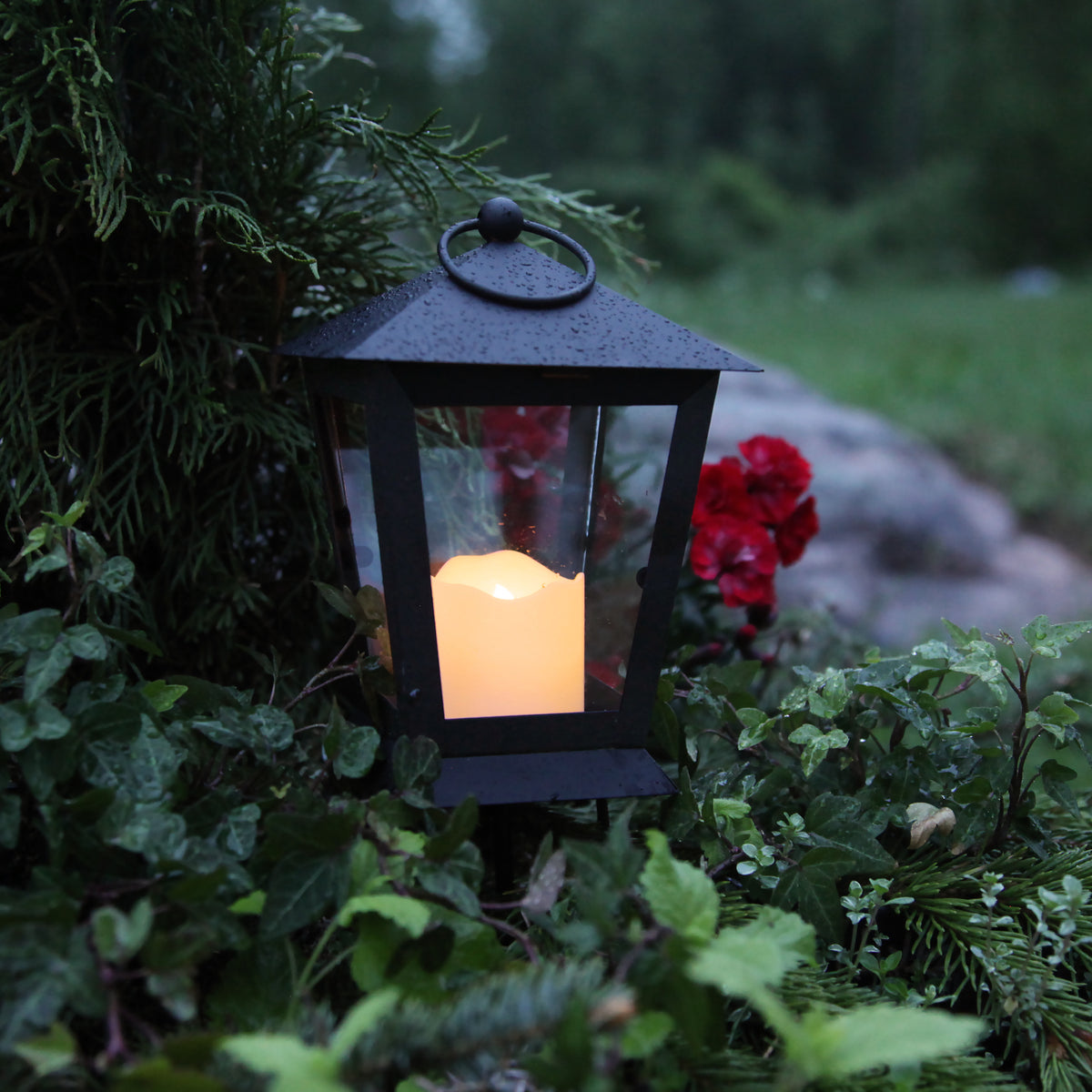Gravlykta 'Serene' LED, svart H40cm