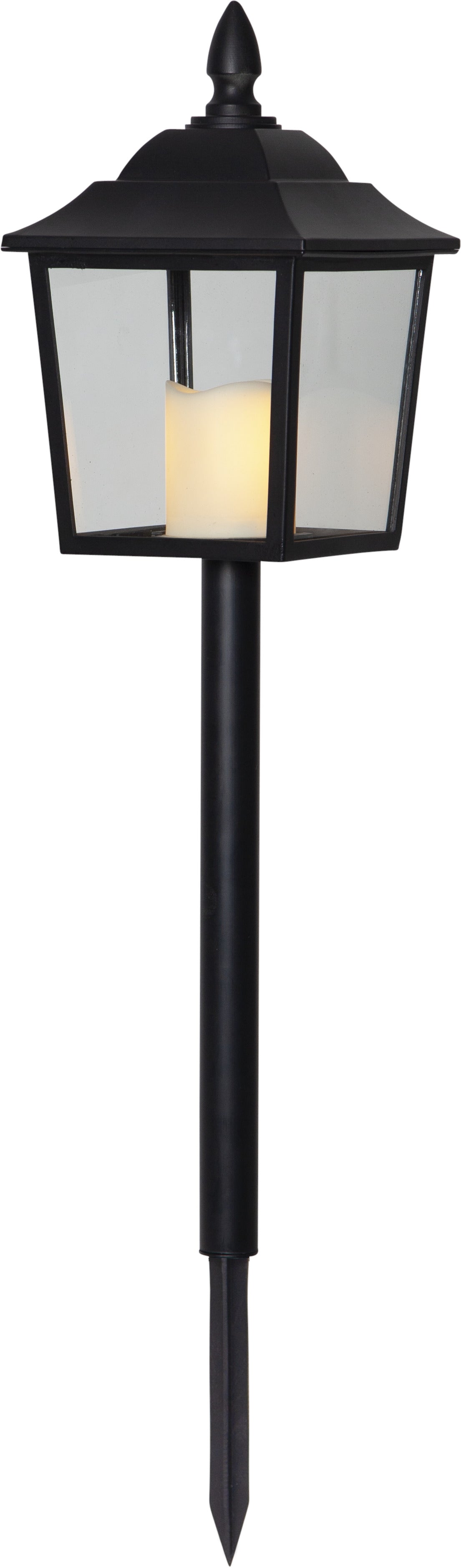 Gravlykta på pinne 'Flame Lantern' - LED H52cm