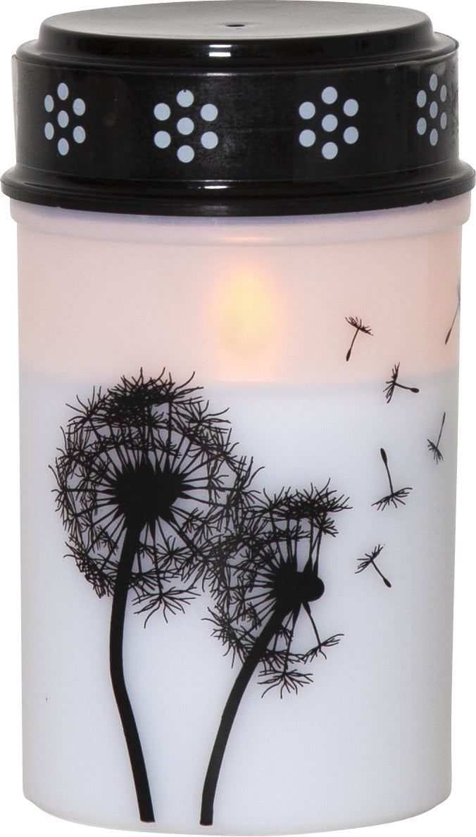 LED Gravljus Dandelion Vit 7x12 cm
