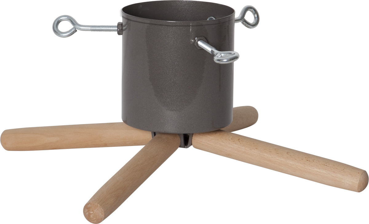 Julgransfot Granig Mullvad metal, träben 45x19 cm