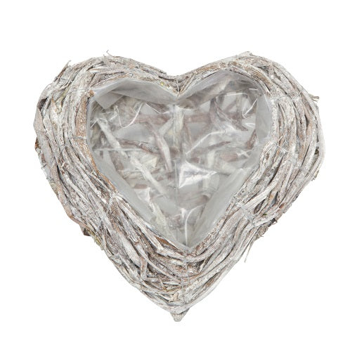 Planteringshjärta, Rotting Vit 20cm