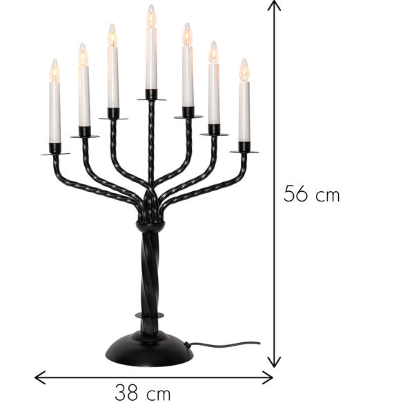 Ljusstake Bore Svart metall 7L
