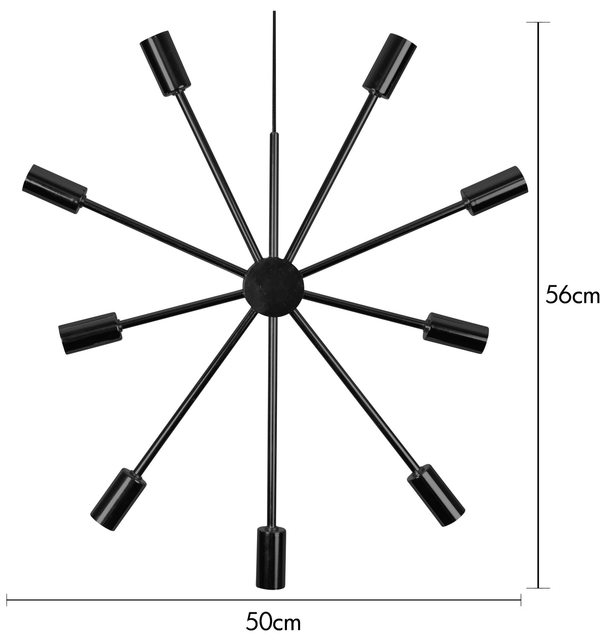Stjärna Pix Svart metall