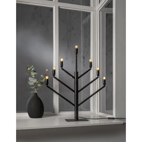 Ljusstake Stockholm Svart metall 7L