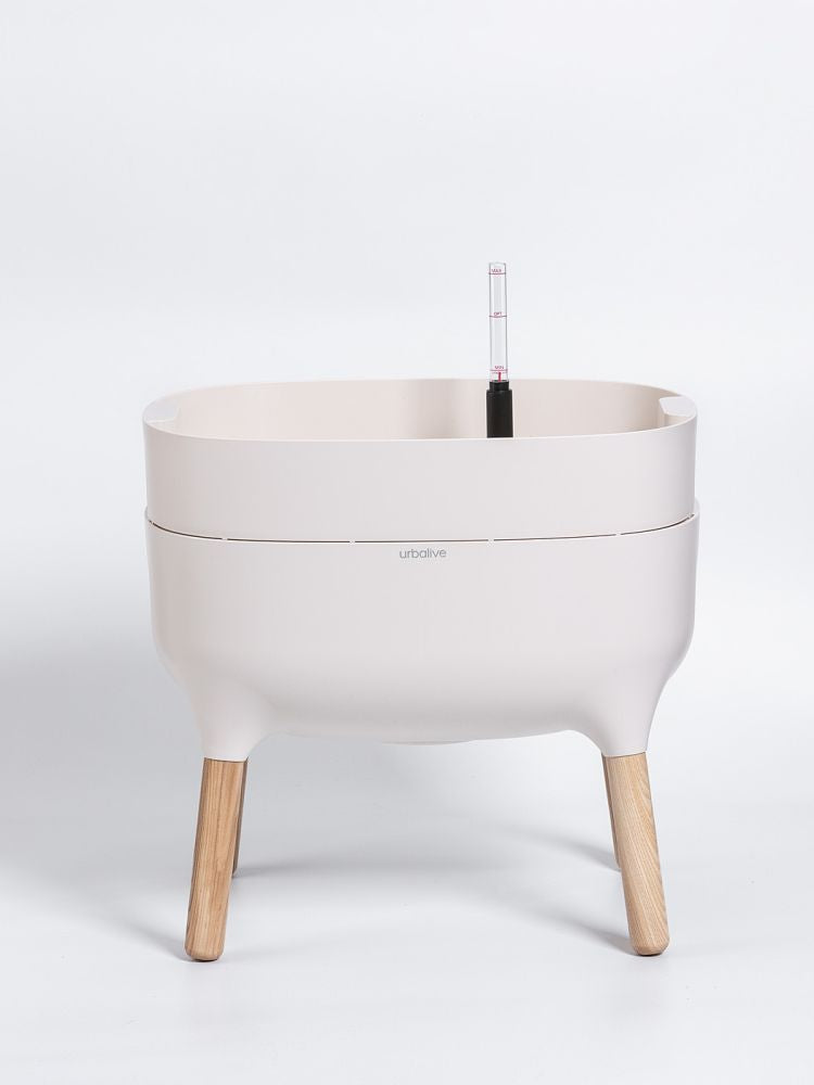 Odlingslåda 'Urbalive Low Planter' Ivory