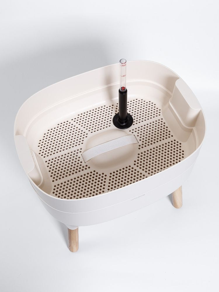 Odlingslåda 'Urbalive Low Planter' Ivory