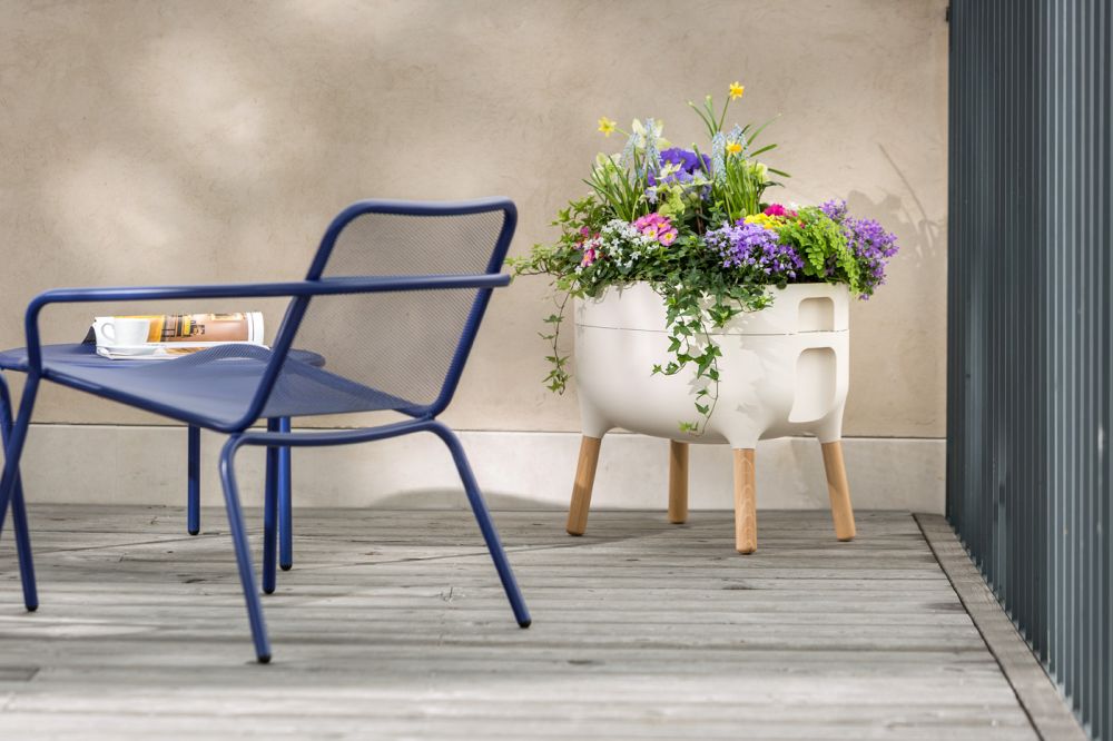 Odlingslåda 'Urbalive Low Planter' Ivory