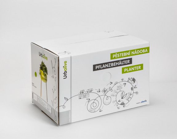 Odlingslåda 'Urbalive Low Planter' Ivory