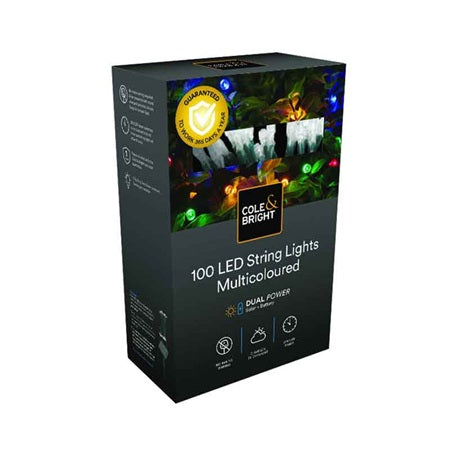 Solcellsbelysning 100 LED - Multicolour