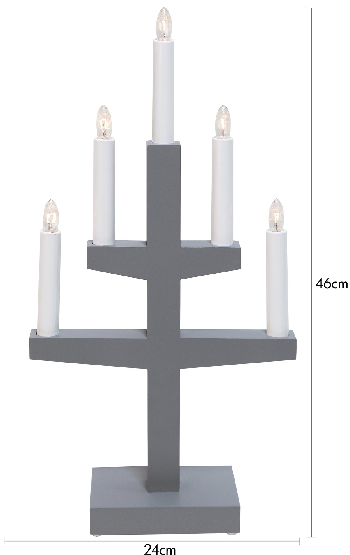 Ljusstake Trapp Grå 5L