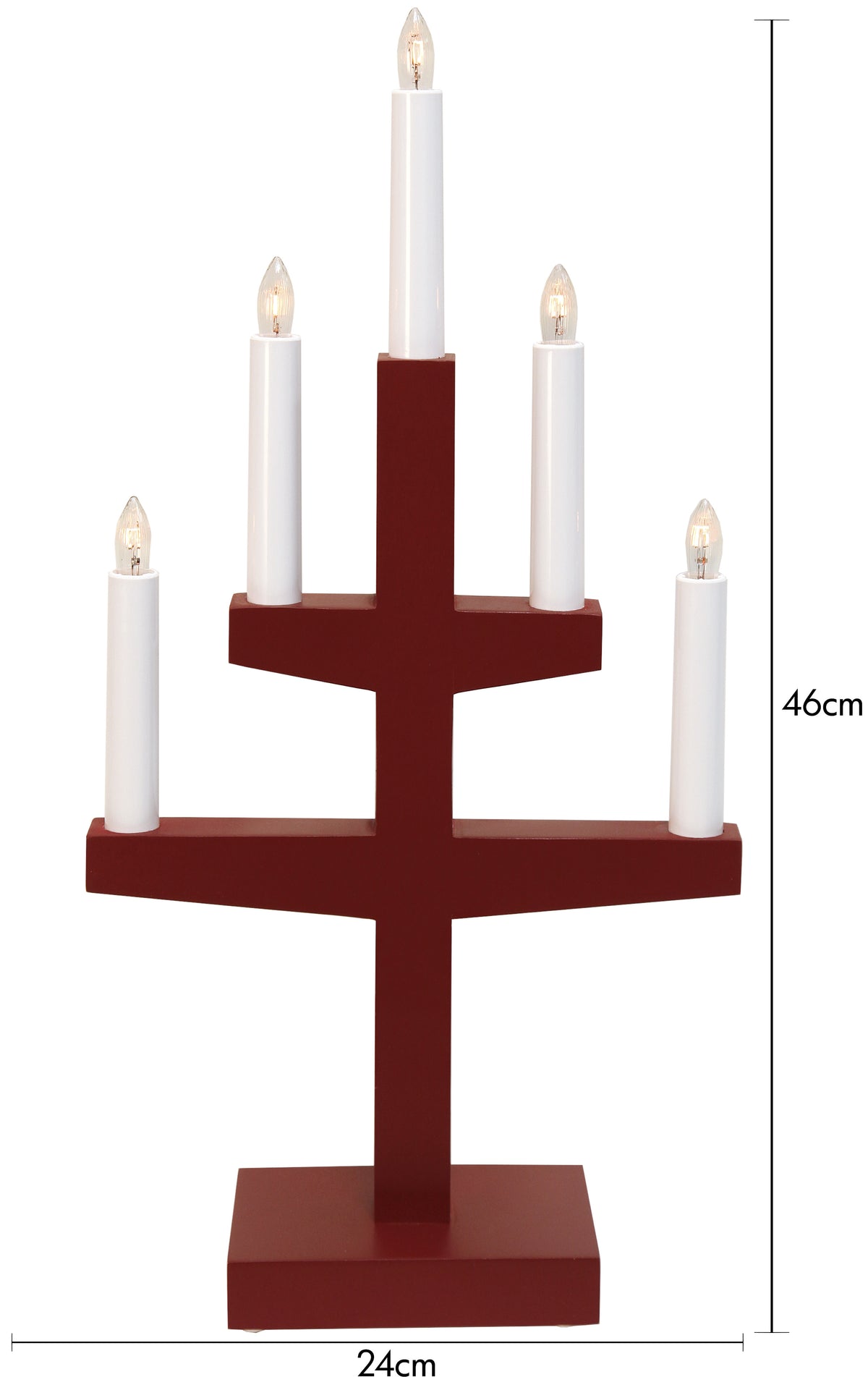 Ljusstake Trapp Röd 5L