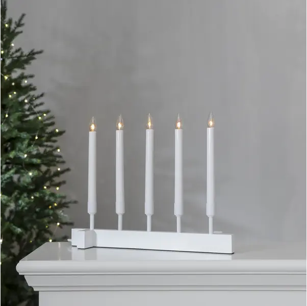 Ljusstake Vind Vit 5L