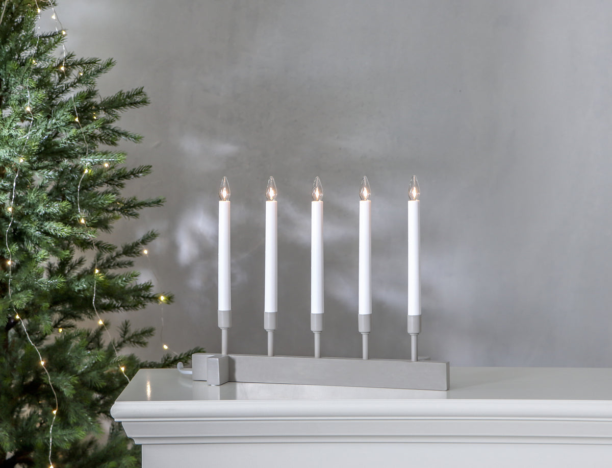 Ljusstake Vind Beige 5L
