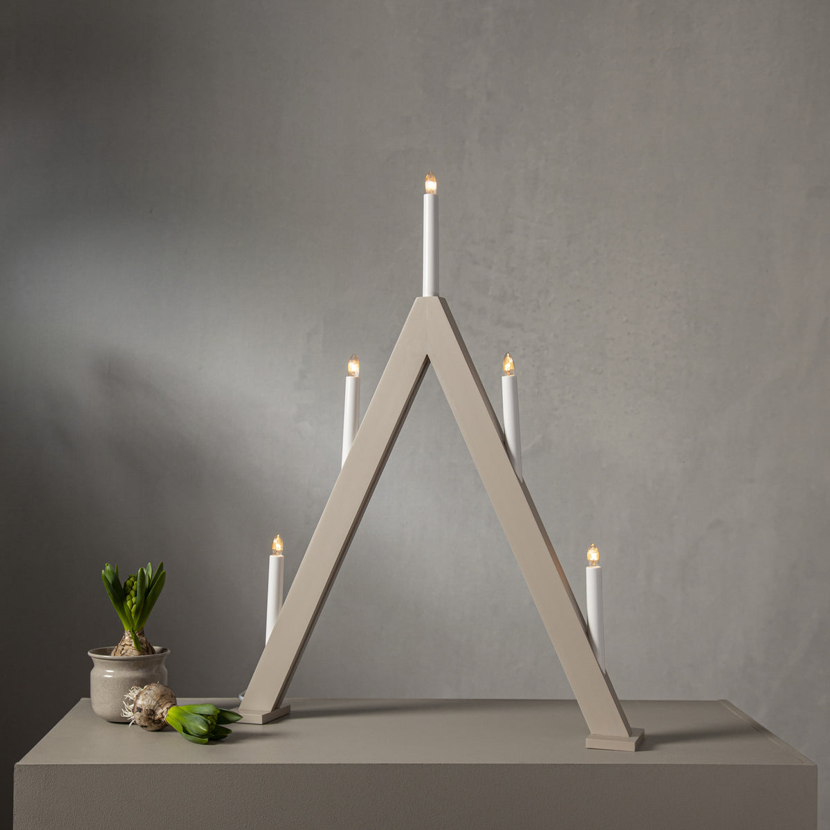 Ljusstake Albo Beige A-form 9L