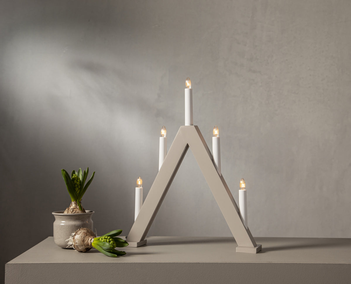 Ljusstake Albo Beige A-form 9L