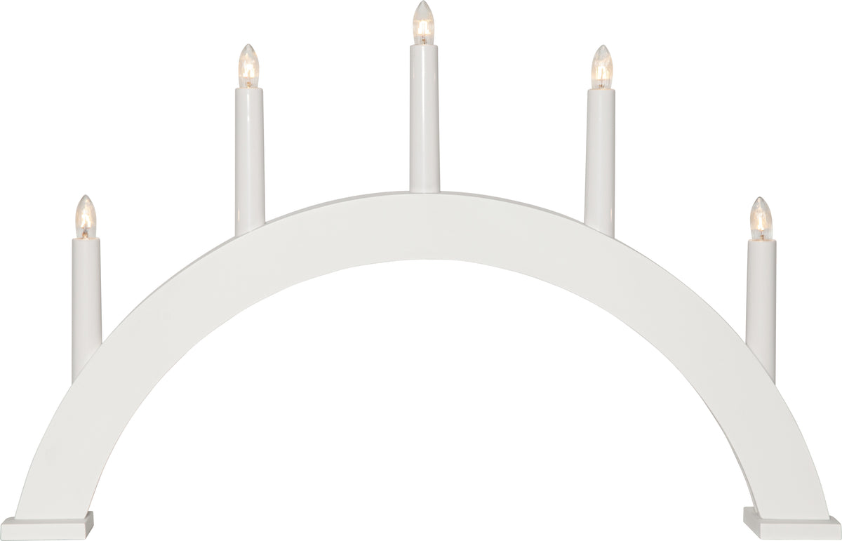 Ljusstake Albo Vit båge 5L