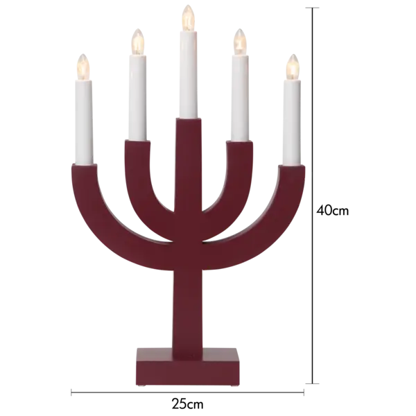 Ljusstake Selma Röd 5L