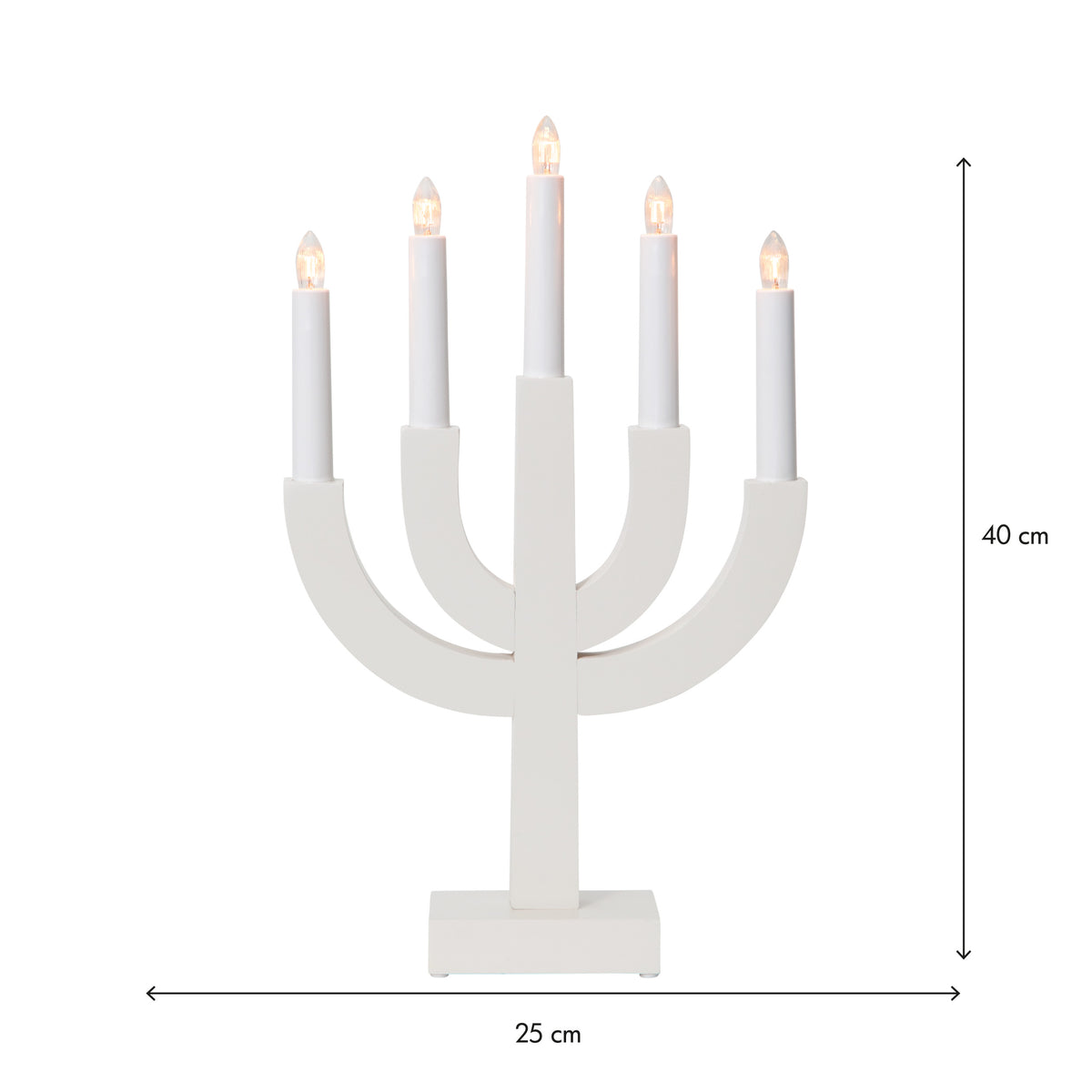 Ljusstake Selma Vit 5L
