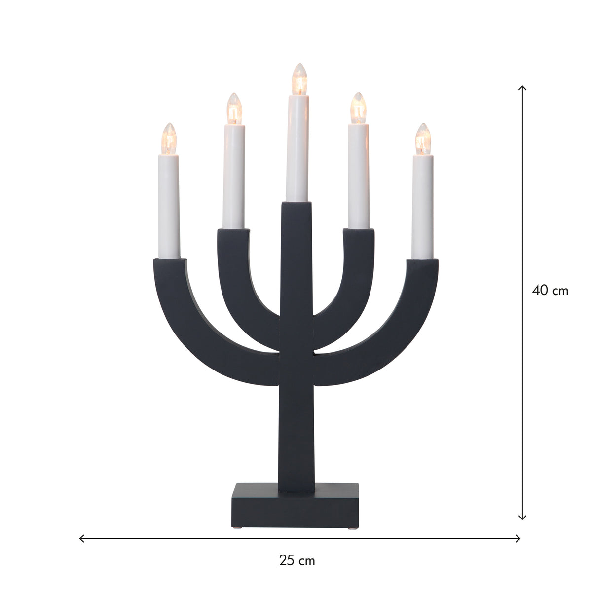 Ljusstake Selma Mörkgrå 5L