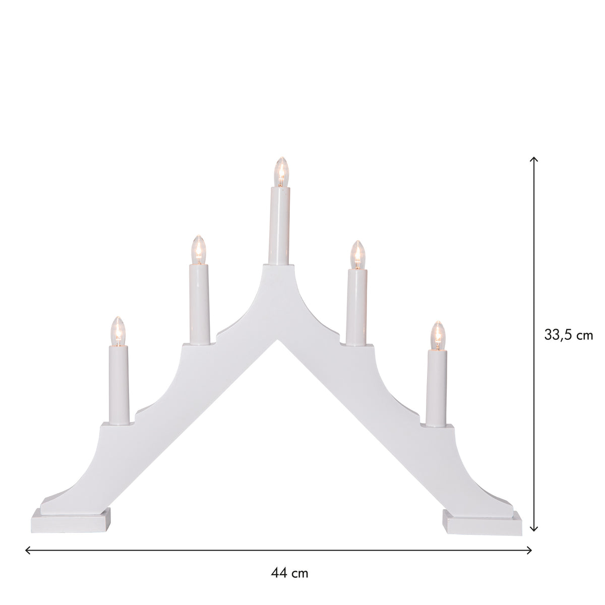Ljusstake Alma Vit A-form 5L