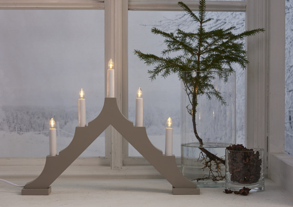 Ljusstake Alma Beige A-Form 5L