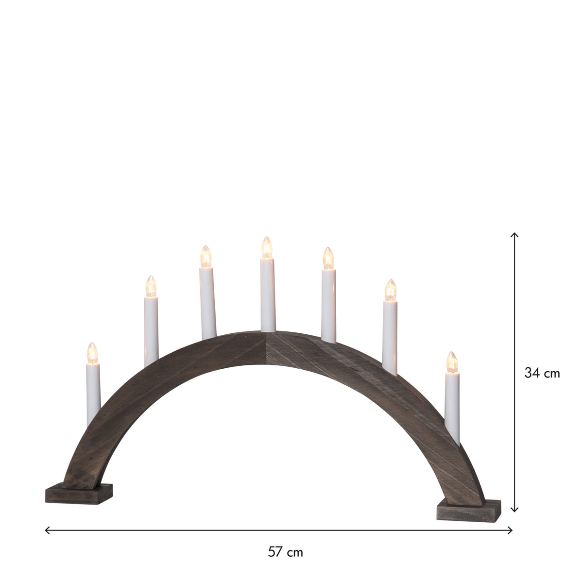 Ljusstake Trapp Brun båge 7L