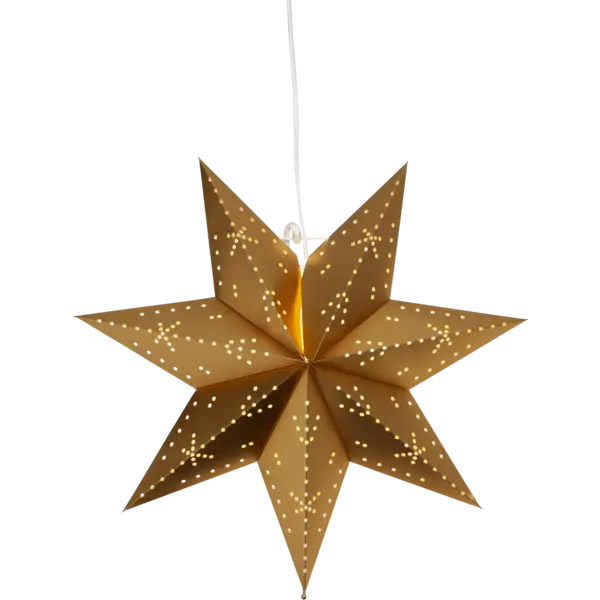 Pappersstjärna Classic Guld 42cm inkl.kabel