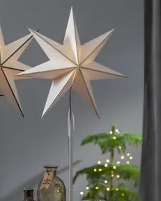Stjärna på fot Astro Vit/beige B/O 75cm