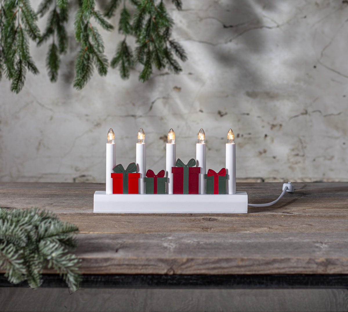 Ljusstake Julia Multi julklappar 5L