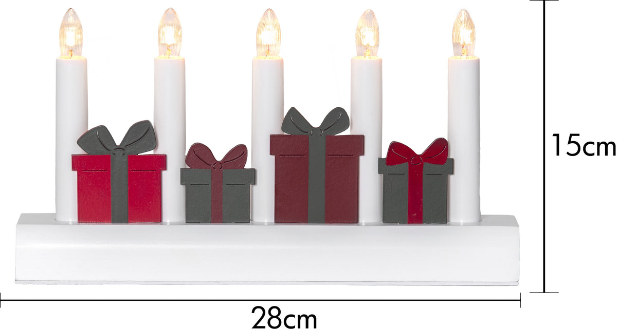 Ljusstake Julia Multi julklappar 5L