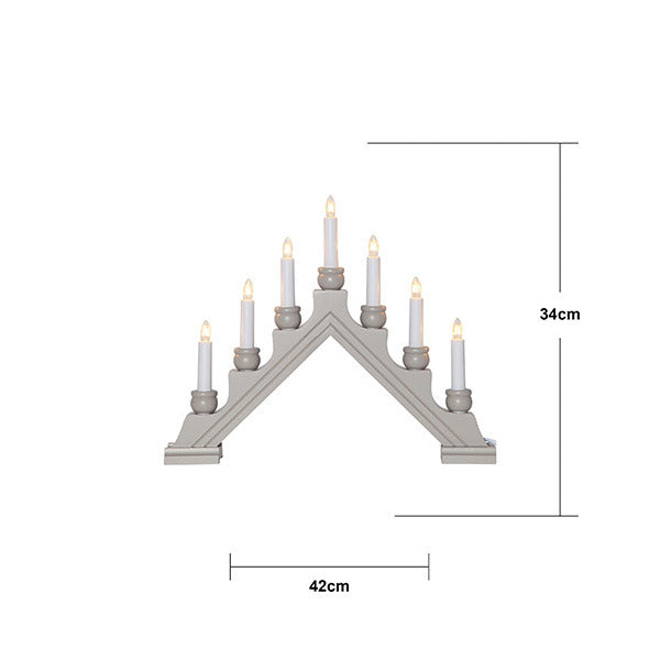 Ljusstake Karin Beige A-form 7L