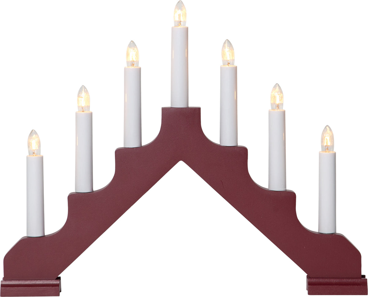 Ljusstake Ada Röd A-form 7L