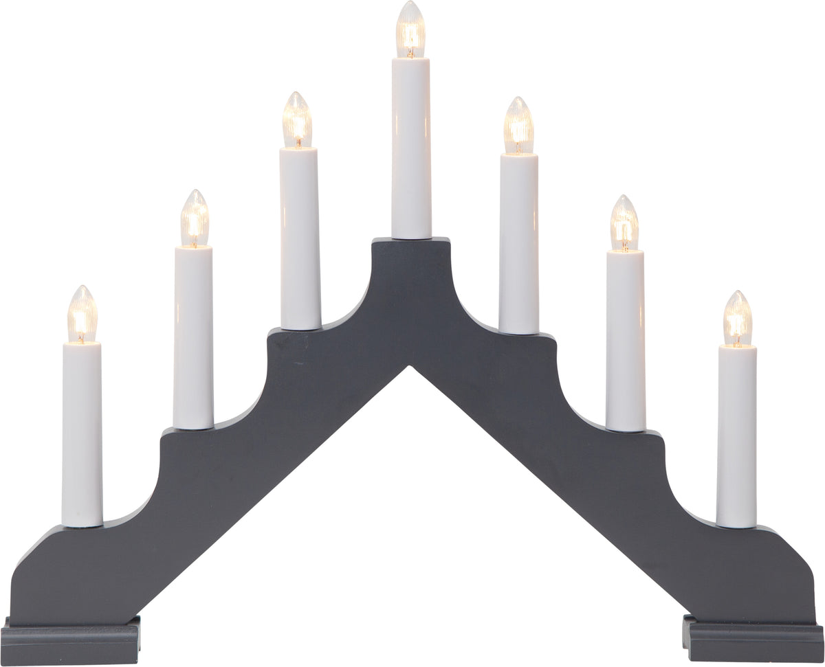 Ljusstake Ada Grå A-form 7L