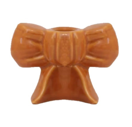 Ljusstake Happy Bow Orange H8cm