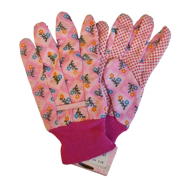 Bomullshandske 'Praktika Pink' Stl 8-9