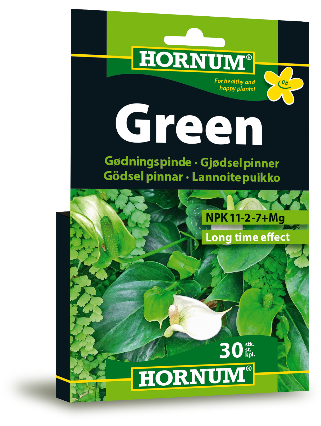 HORNUM Näringspinnar - Gröna växter 10-3-6 30 stk.