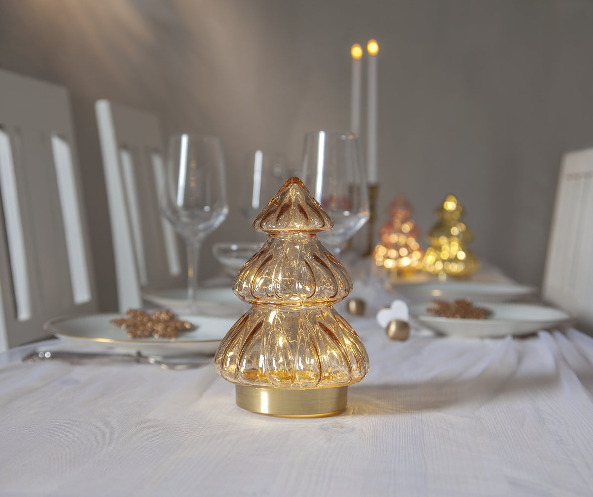 Glasdekoration Abete Beige