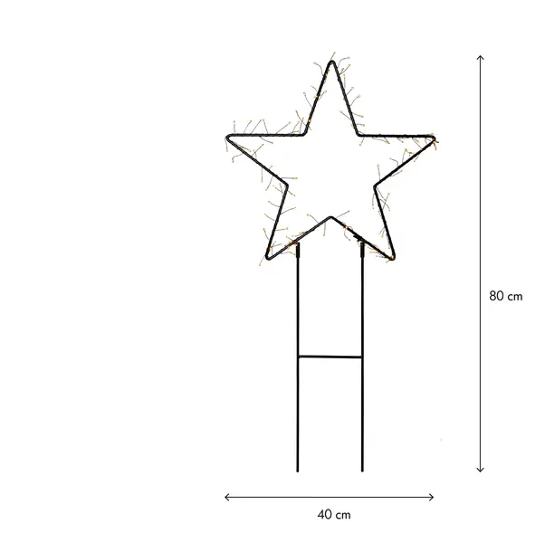 Siluett Barlumi Stjärna 40cm 100 L