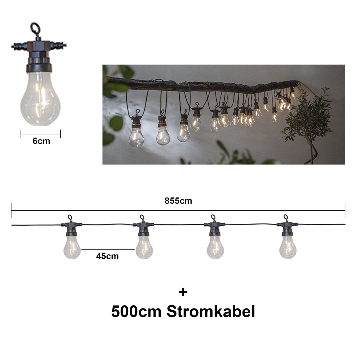 Ljusslinga Circus Filament klar 20 L