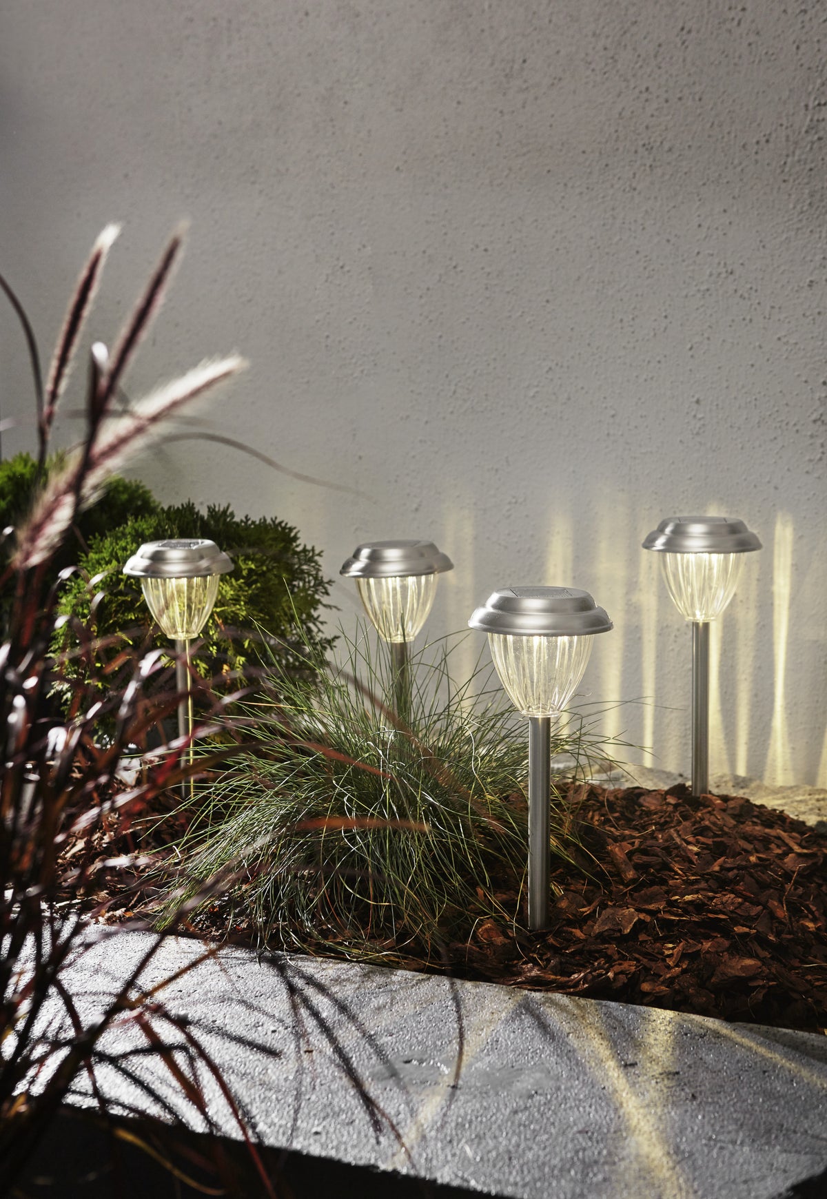 Gångbelysning Solcell 'Palma' 4-pack
