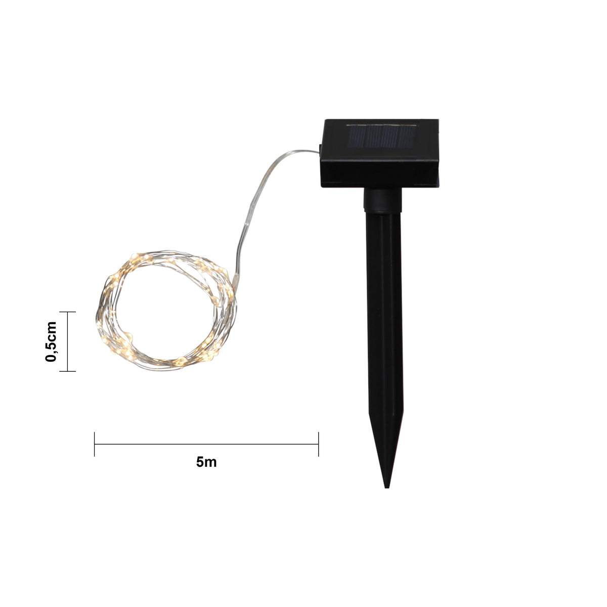 Ljusslinga Solcell 'Dew Drop' 5,0m