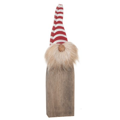 Tomte i Trä 20cm Röd