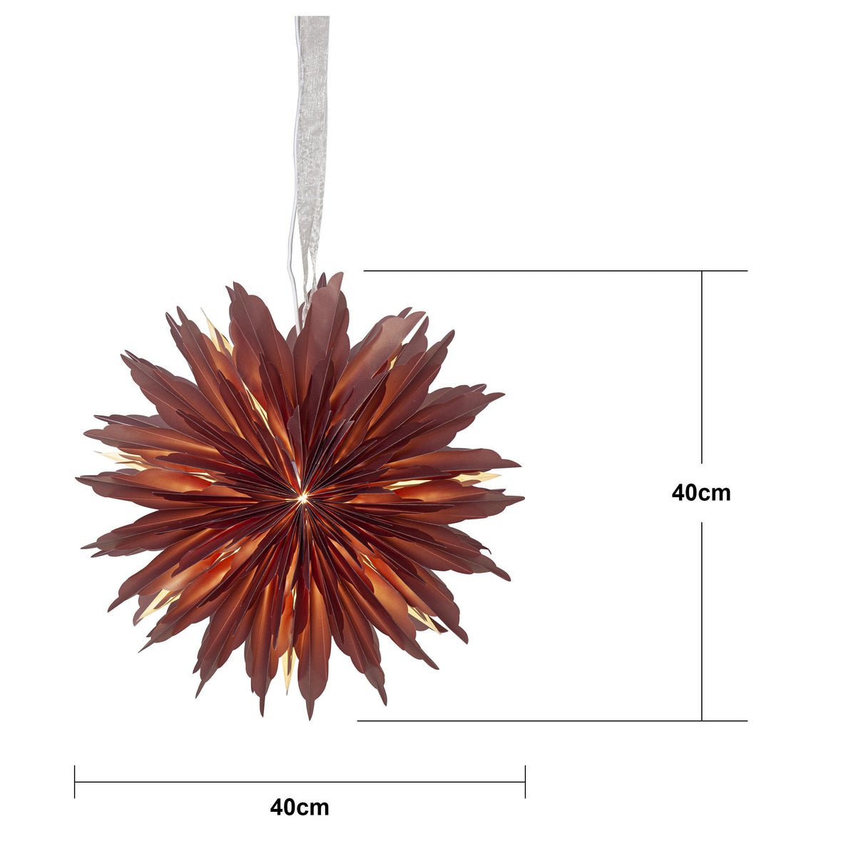 Pappersstjärna Dis Röd 40cm