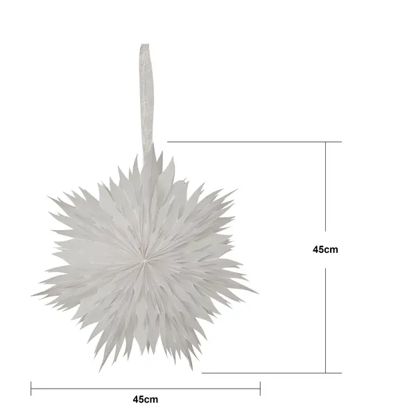 Pappersstjärna Dis Vit 45cm