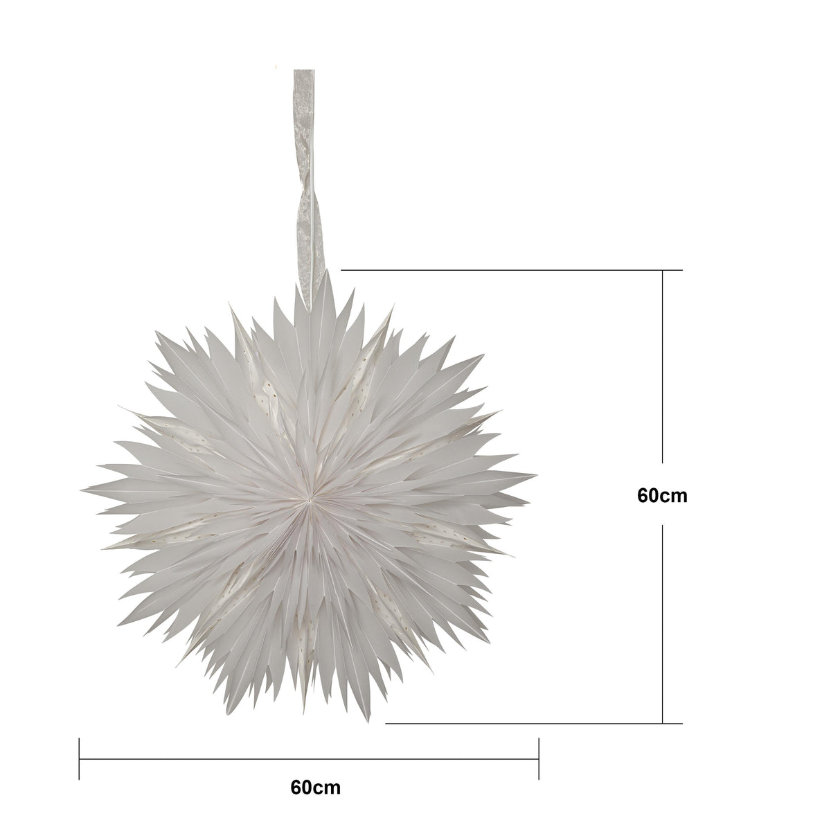 Pappersstjärna Dis Vit 60cm