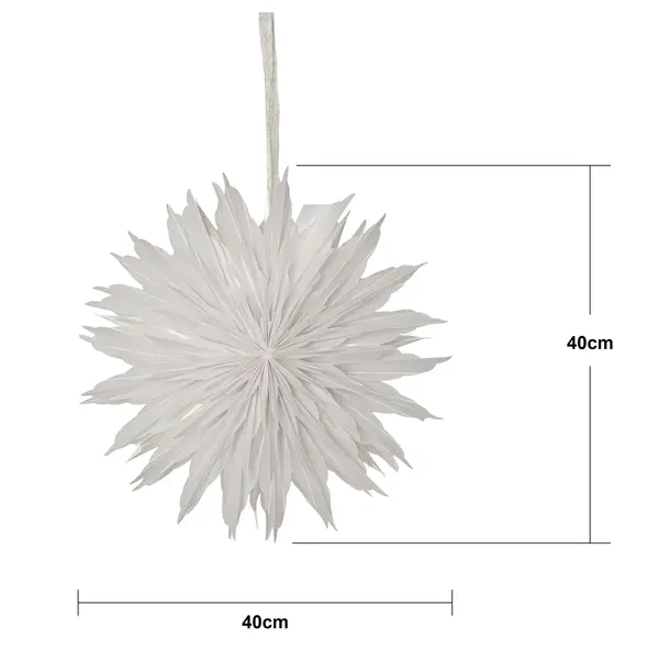 Pappersstjärna Dis Vit 40cm