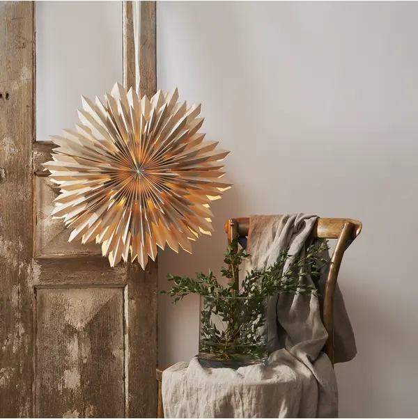 Pappersstjärna Ice Beige 50cm